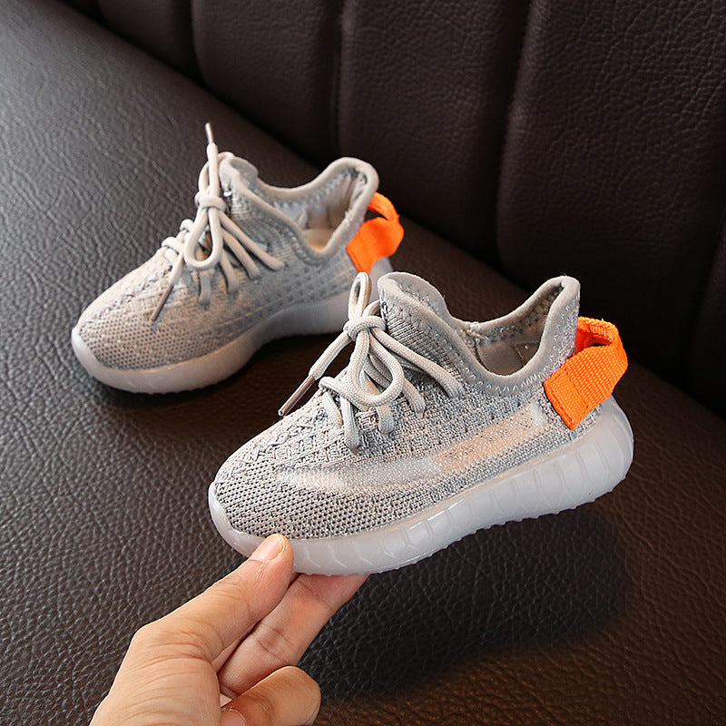 Boys Girls Fashion Sneakers Baby/Toddler/Little Kids Leather Trainers Children School Sport Shoes Soft Running Shoes