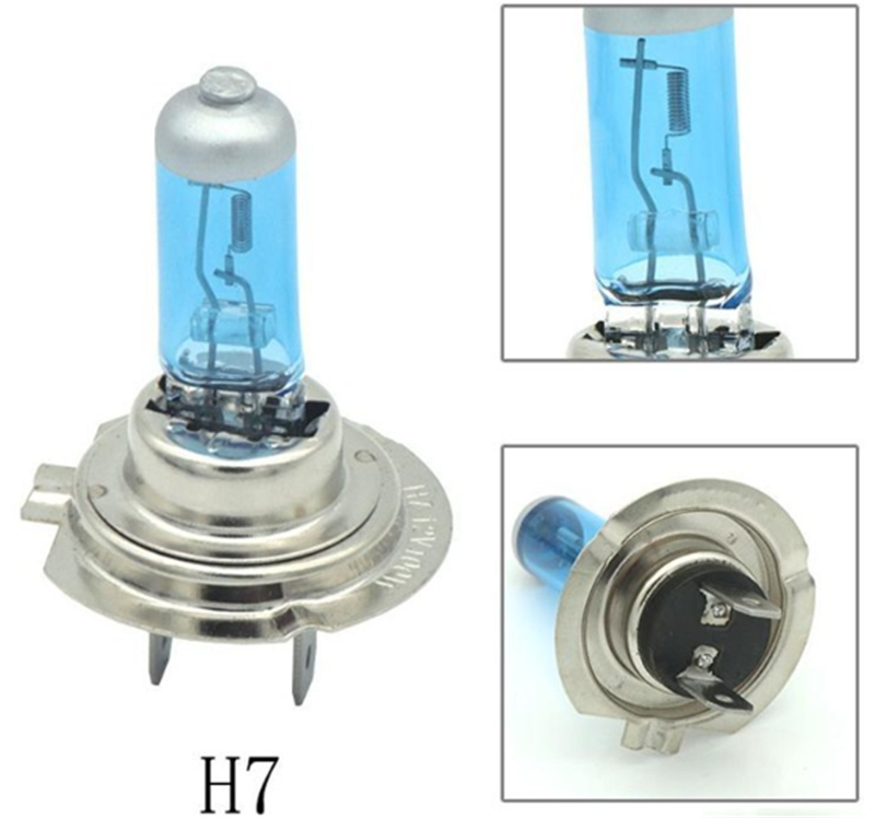 2 Pcs Car Super Bright H7 Xenon Halogen Upgraded Bright White Headlight Front Headlight Light Bulbs Lamp 12V Car Accessories Crystal Vision Ultra Upgraded Bright White Headlight