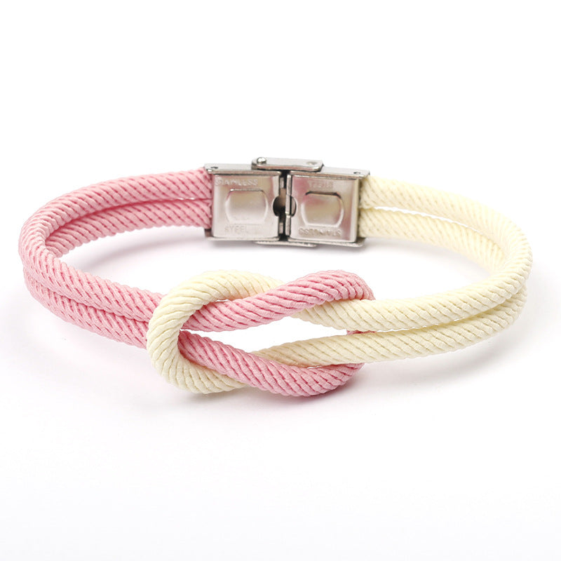 New Elegant Fashion Multi-Layer Concentric Modern Knot Rope Men Anchor Luxury Bracelet Charm Fine Bracelets For Women Fold Over Clasp Navy Style Jewelry