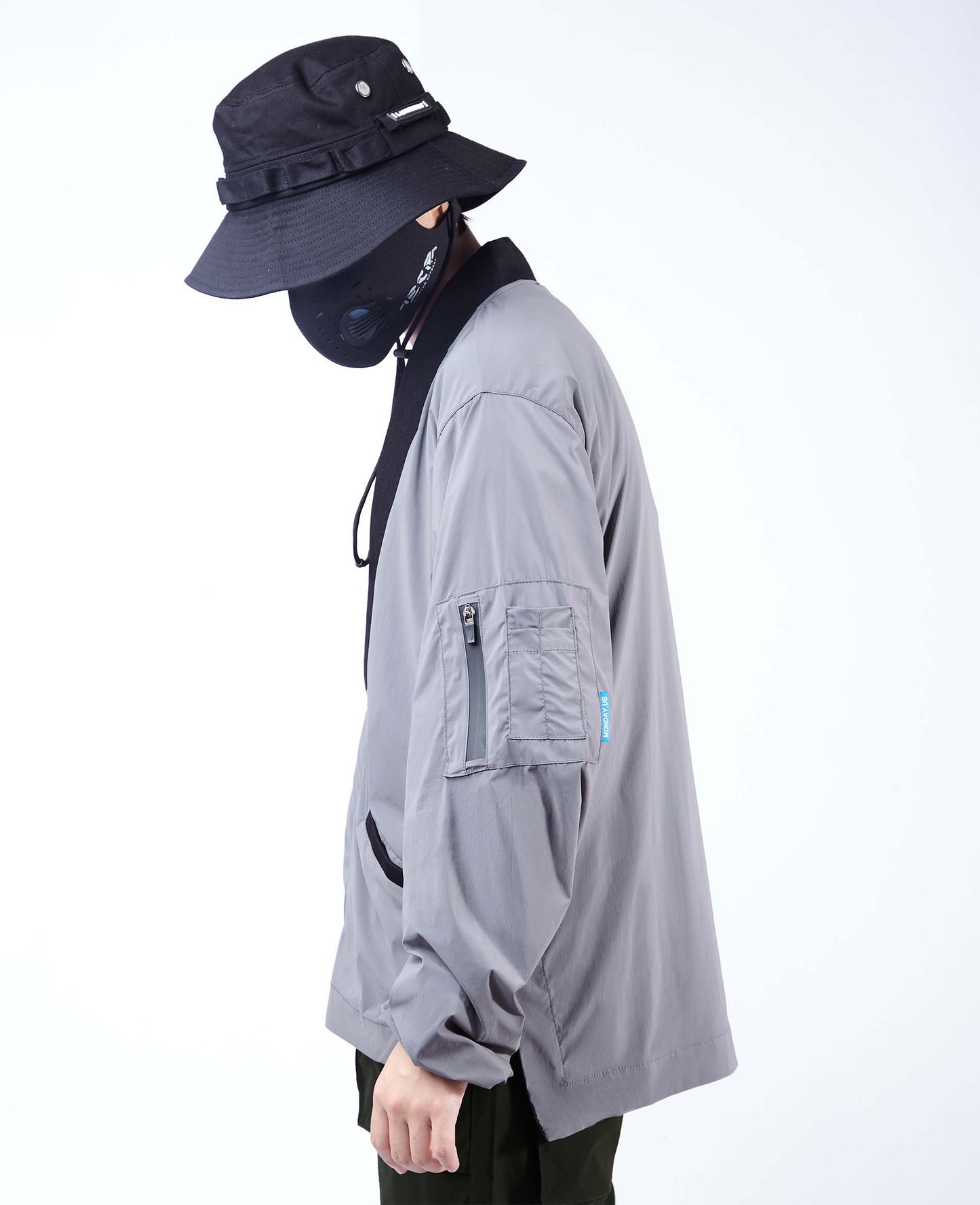 Chemise kimono APT2809 grise