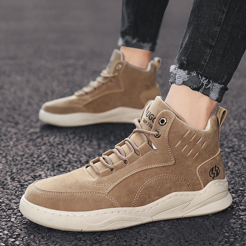 Business Herren High-Quality Freizeitschuhe Mode Trend Herren Sport-Lederschuhe Bequeme Schnürschuhe Rutschfeste Wanderschuhe Leder Luxus Rutschfeste Wanderstiefel Outdoor Leichte Schuhe