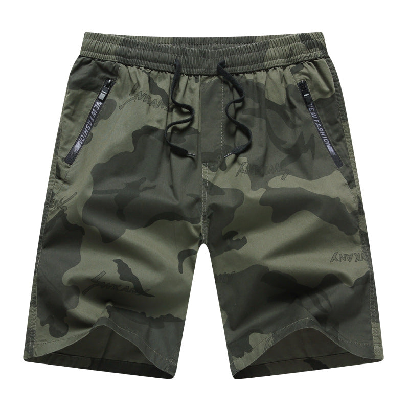 Mens Loose Multi-Pocket Cargo Shorts In Pure Cotton