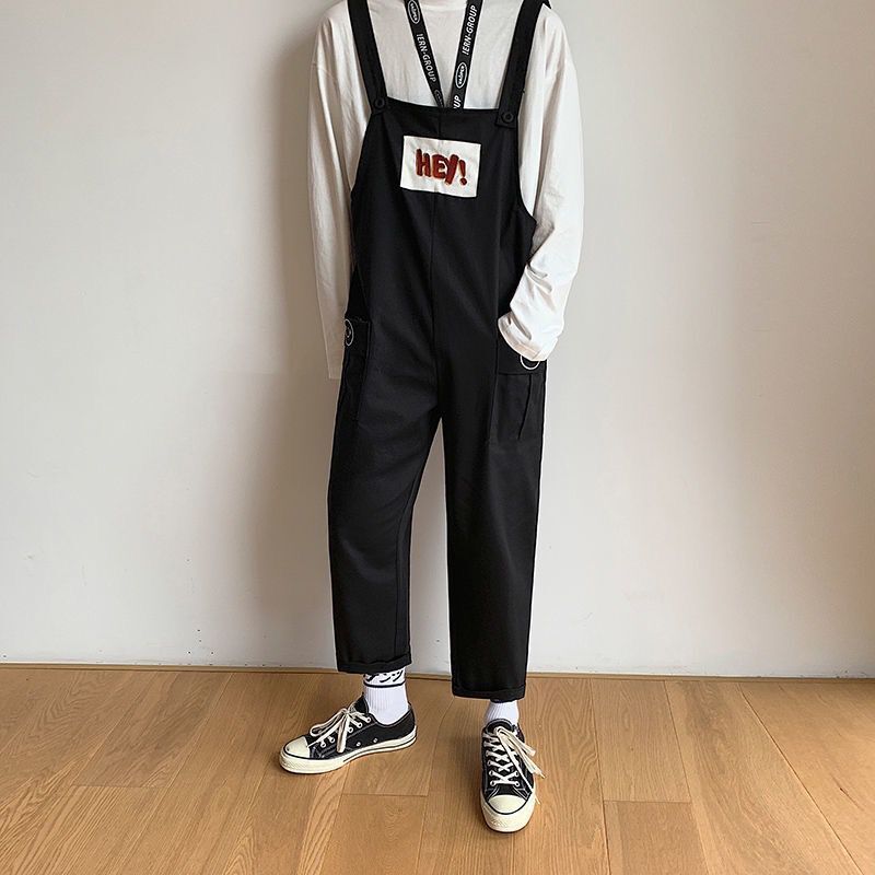 Men's Retro Casual Straight-Leg Work Overalls With Suspender Straps