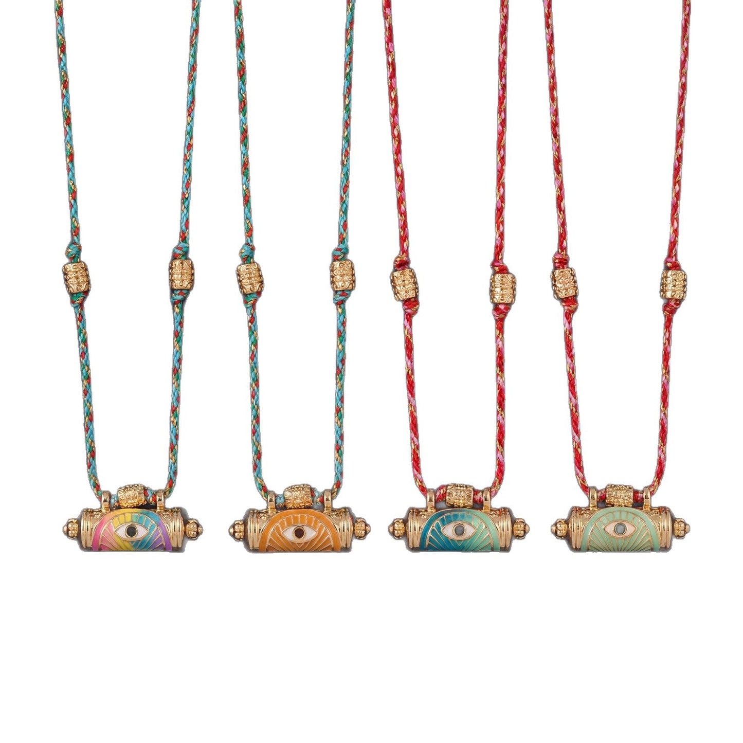 Evil Eye Kaleidoscope Necklace Clavicle Chain