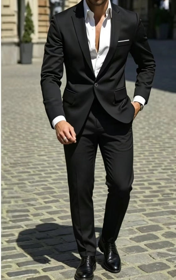 Mens Two-Piece Business Professional Formal Suit