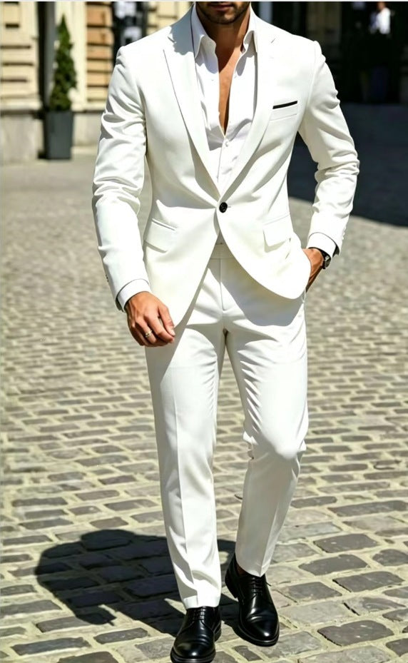 Mens Two-Piece Business Professional Formal Suit