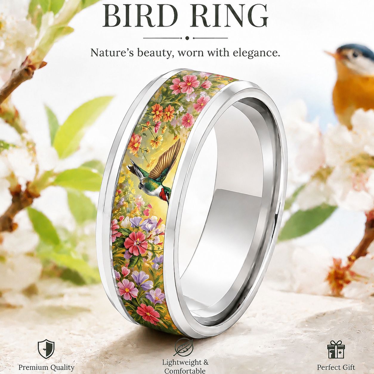 Butterfly Star Moon And Red Rose Colorful Ring For Women