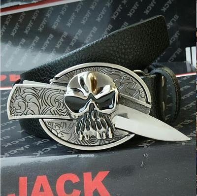 Smooth Buckle For Self-defense Trendy Punk-style Belt Buckle With A Distinctive Look