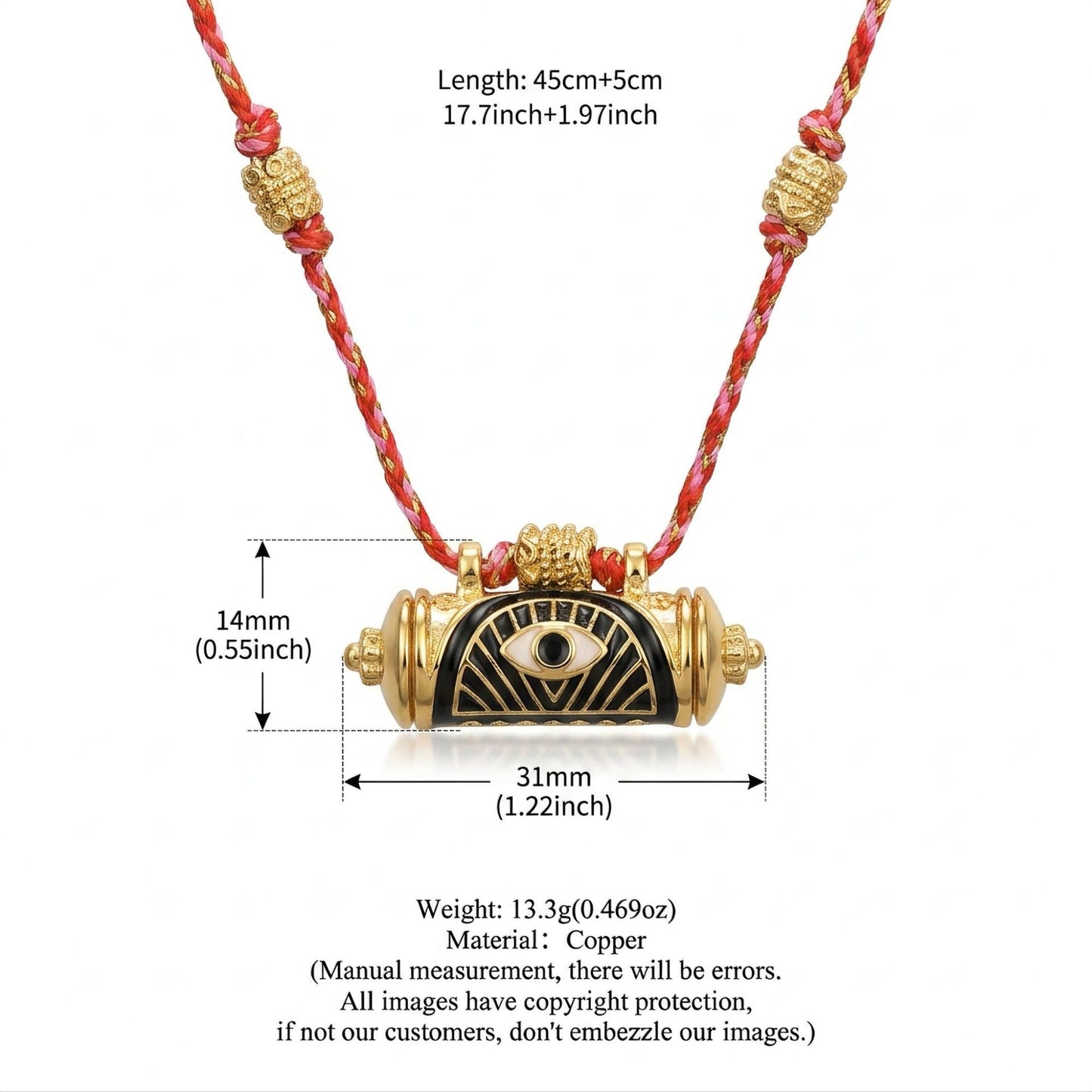 Evil Eye Kaleidoscope Necklace Clavicle Chain