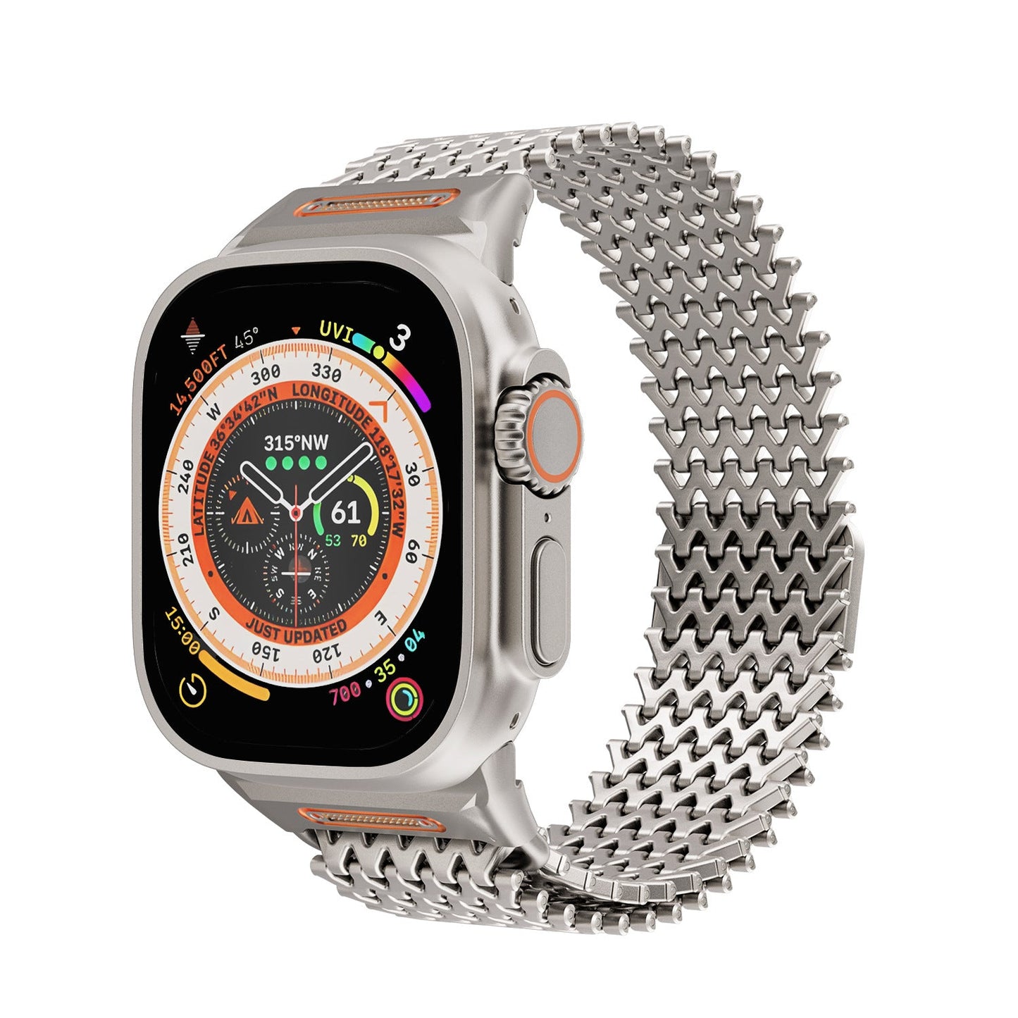 Milanese Strap With Metal Magnetic Clasp W-shaped Dragon-scale Personalized Wristband