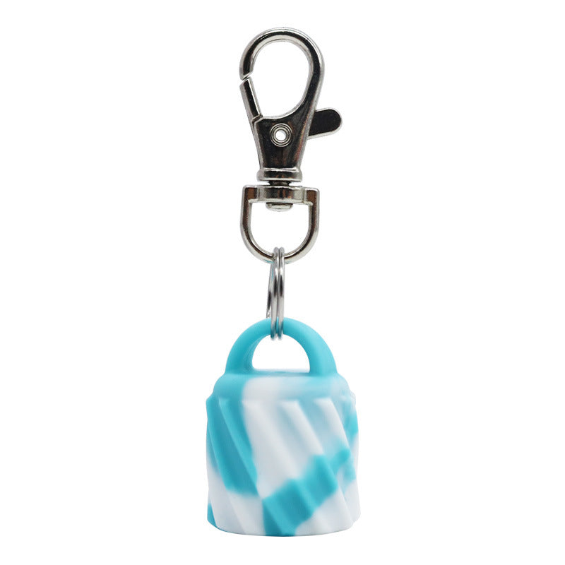 Silicone Universal Lip Gloss Keychain Silicone Cap Lipstick Cover