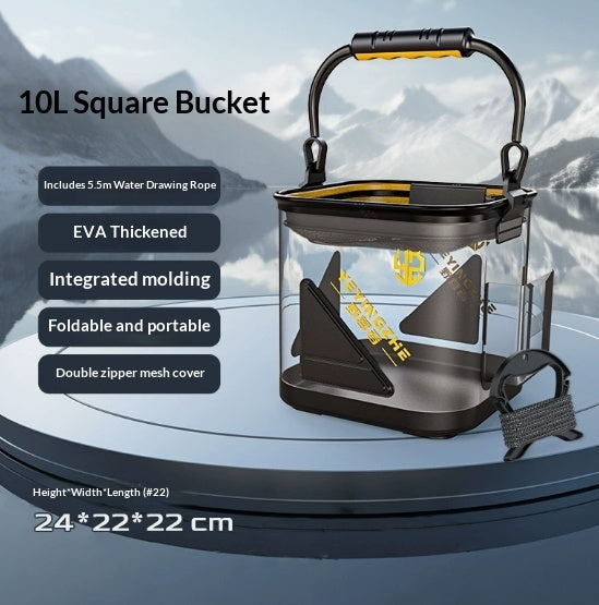 Thickened Transparent Fishing And Water-drawing Bucket