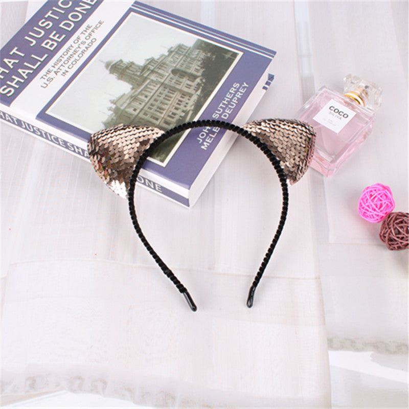 Fashion Hair Accessories Sequined Cat Ear Headband Children's Hair Accessories