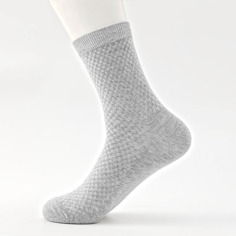 Mens Casual Soft And Breathable Mid-calf Socks