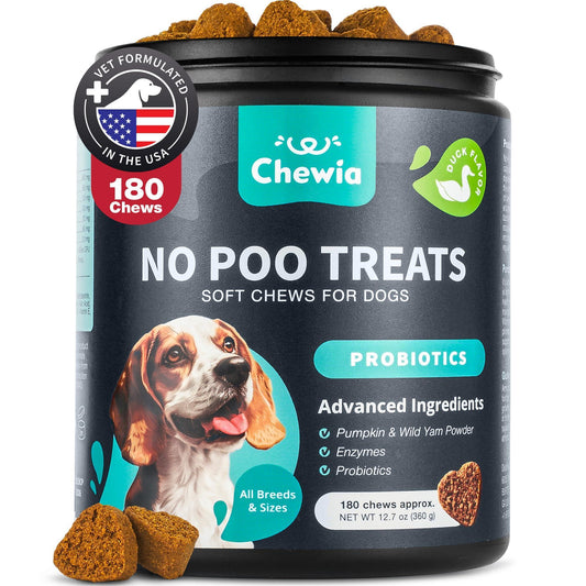 No Poo Chews for Dogs Coprophagia Deterrent Probiotics Gut Health