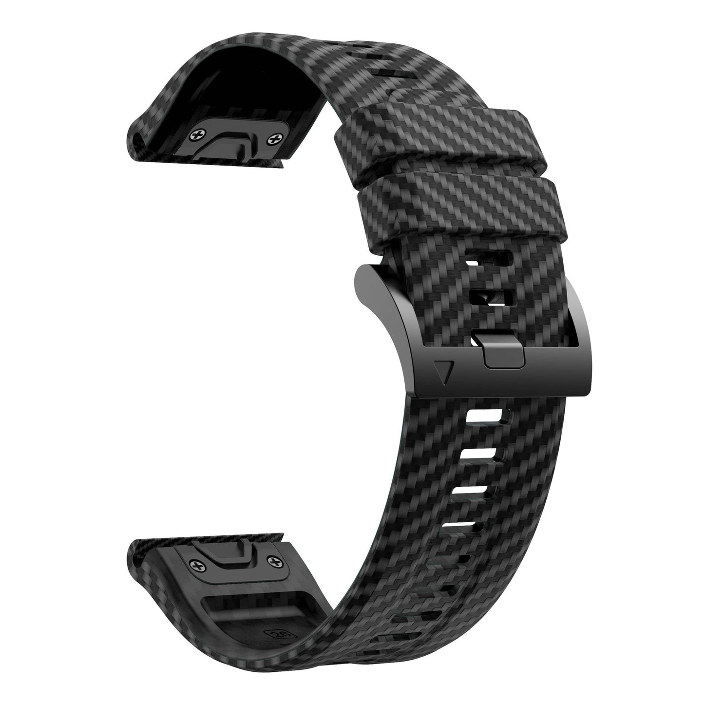 Silicone Watch Strap With Carbon Fiber Texture