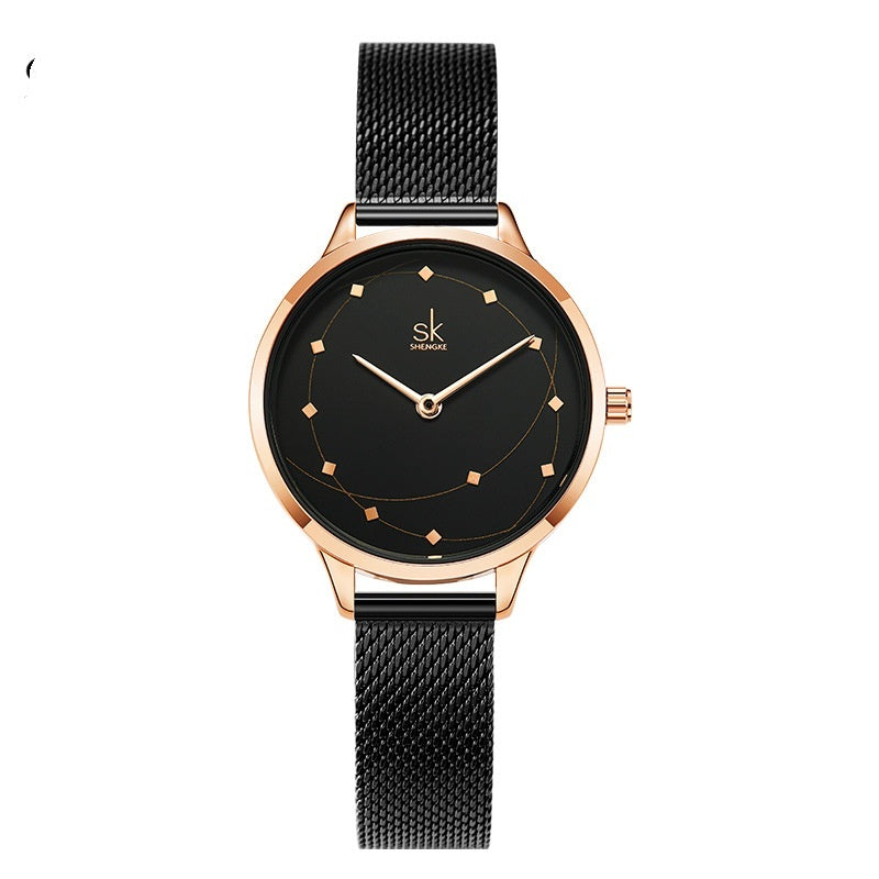 Sophisticated Quartz Watch, Minimalist And Elegant Womens Timepiece