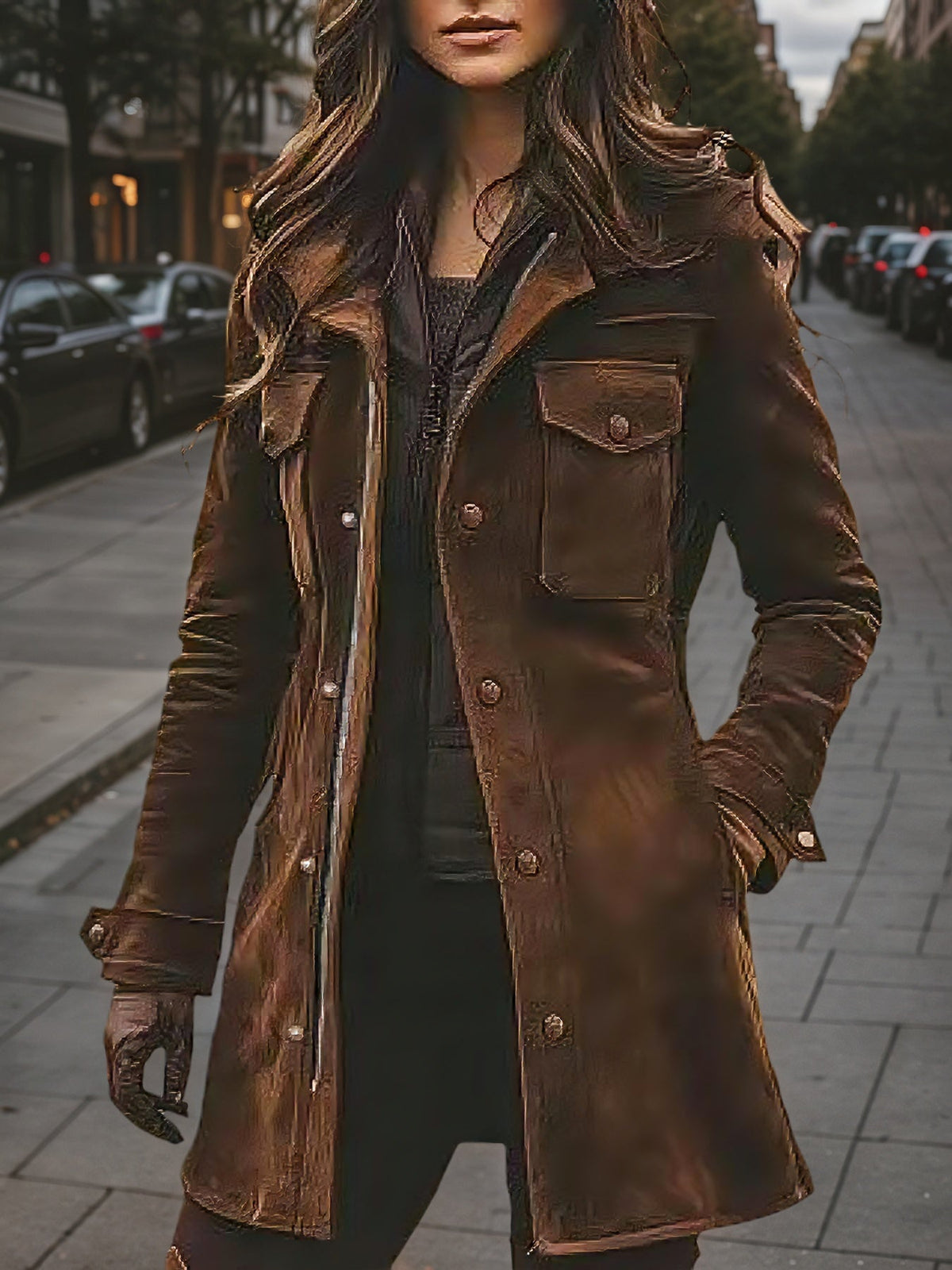 Women’s Vintage Style Long Winter Jacket – Warm Windproof Autumn Coat