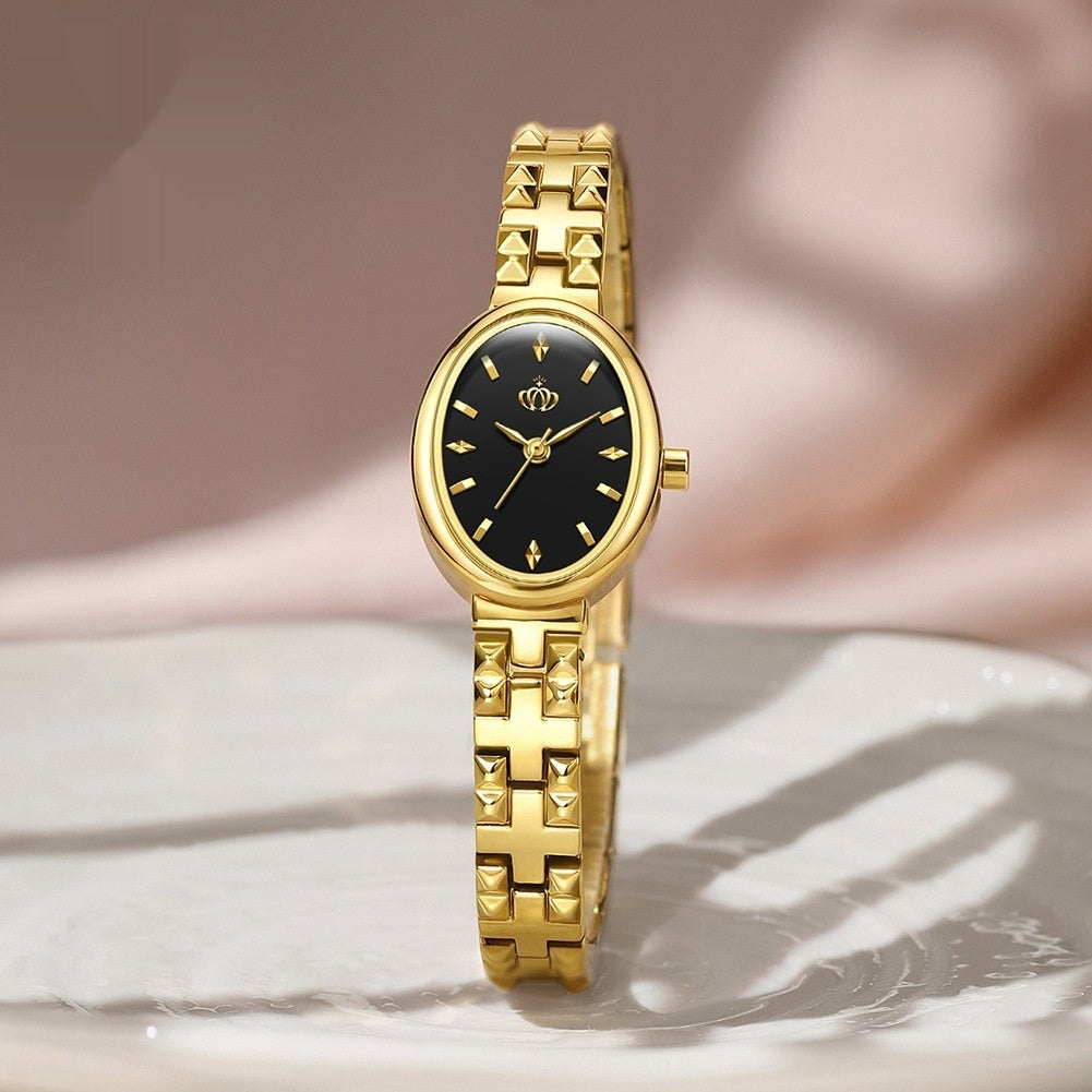 Affordable Luxury Quartz Watch With A Steel Bracelet For Women