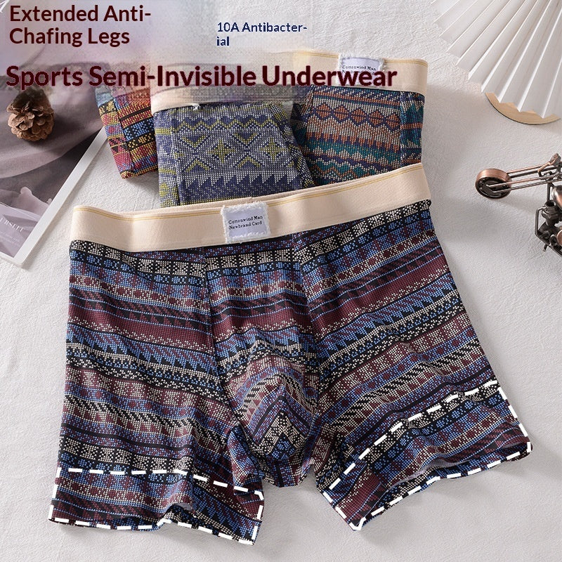 10A Mens Breathable Antibacterial, Trendy Cotton Underwear For Sports