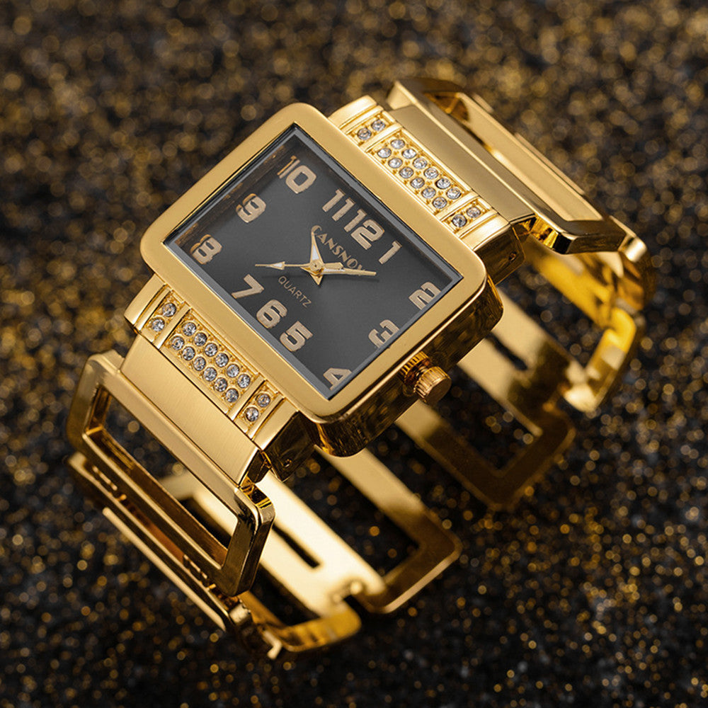 Fashionable Gold And Silver Womens Watch