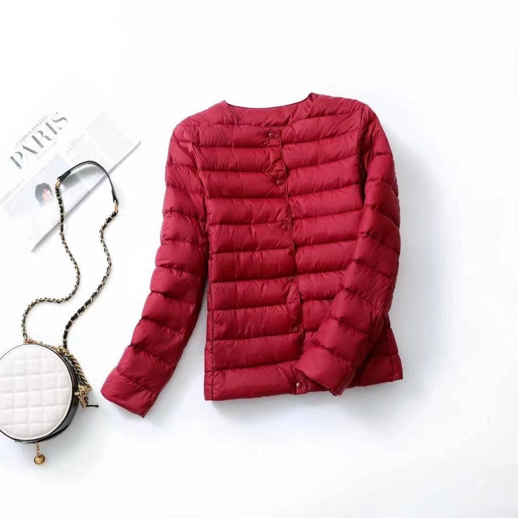 Womens Lightweight White Duck Down Jacket