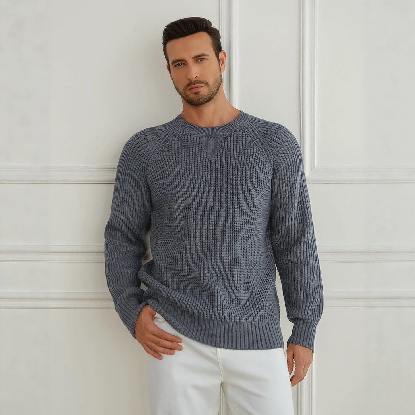 New Versatile Trendy Long-sleeve Pullover With A Round Neckline
