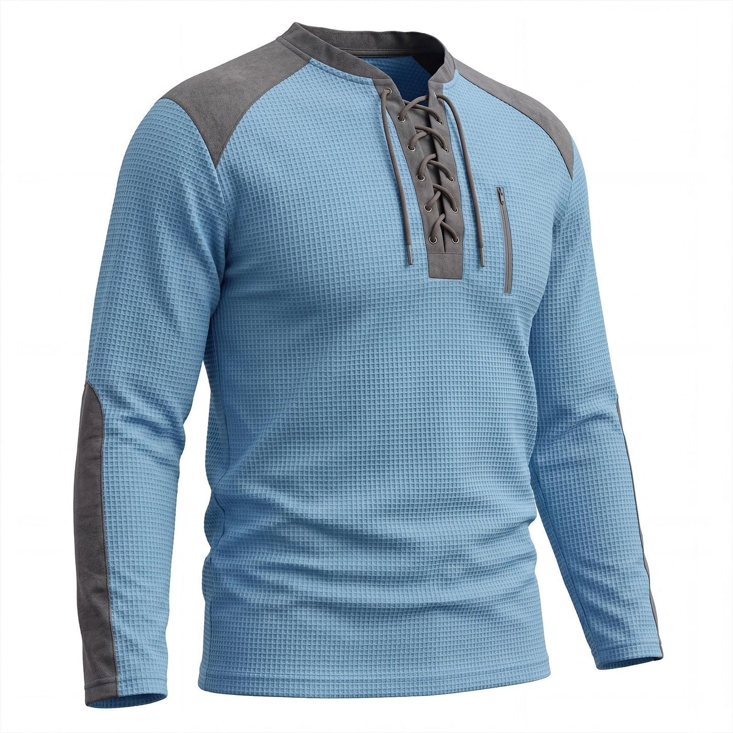 Mens Color-Block Long-Sleeve Sports Sweatshirt