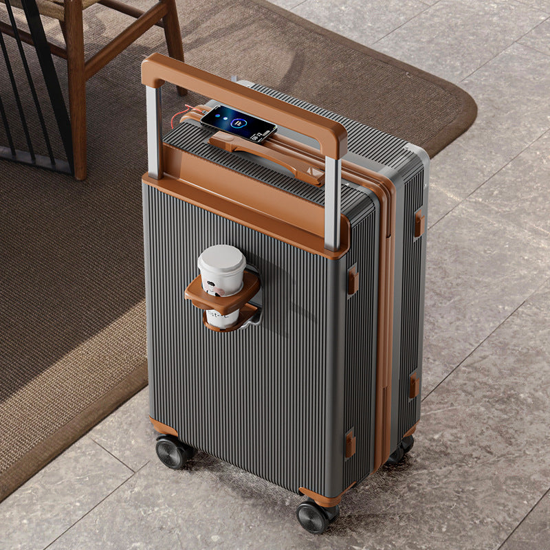 20 Inch 24 Inch Wide Handle Luggage, Silent Rotating Wheel Travel Luggage, Durable Password Lock Carry On Luggage