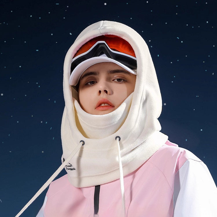 Windproof And Cold-proof Outdoor Cycling Fleece-lined Warm Face Mask