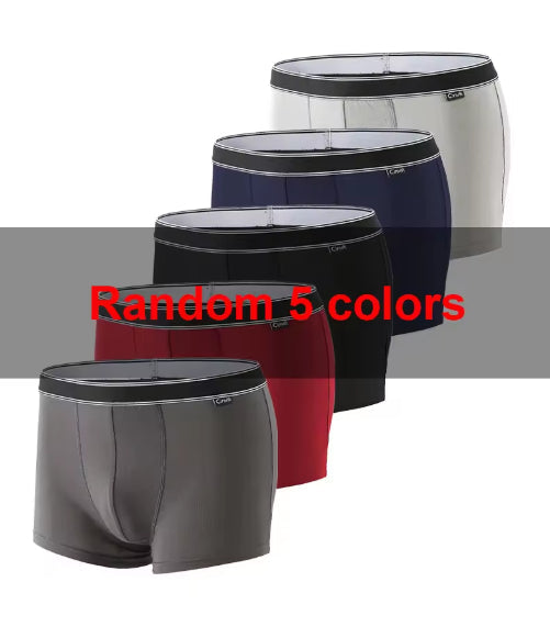 Cotton Mid-rise Boxer Briefs Breathable Men's Underpants