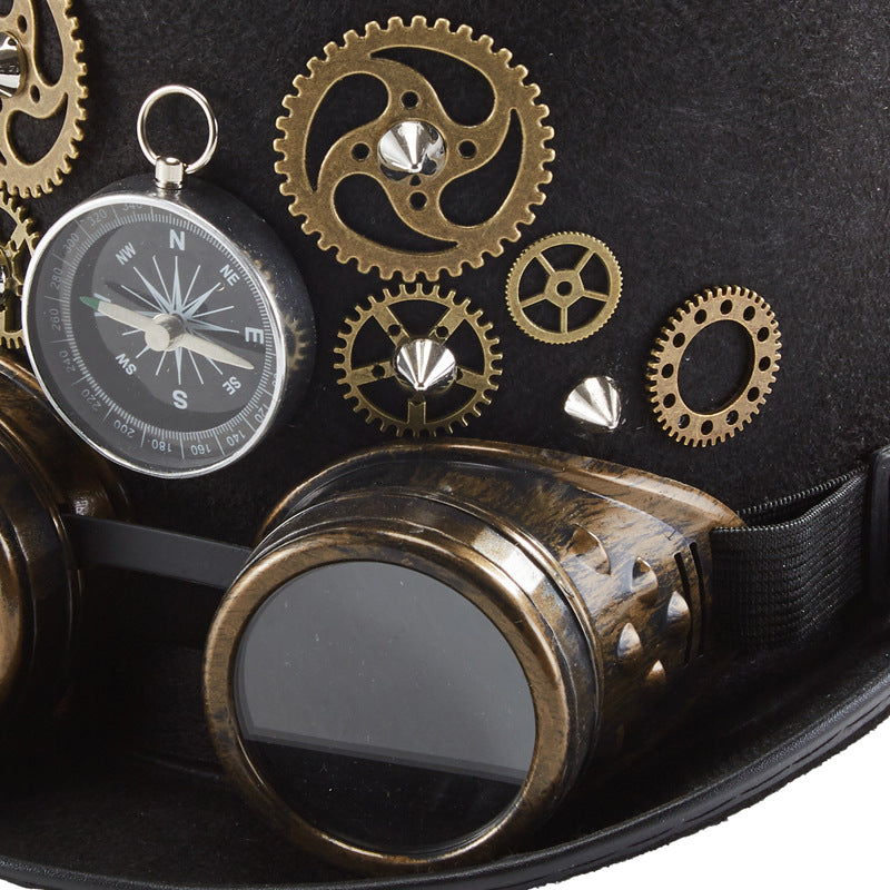 Heavy Metal Gear Compass Magic Hat Party Decor Goggles Hat