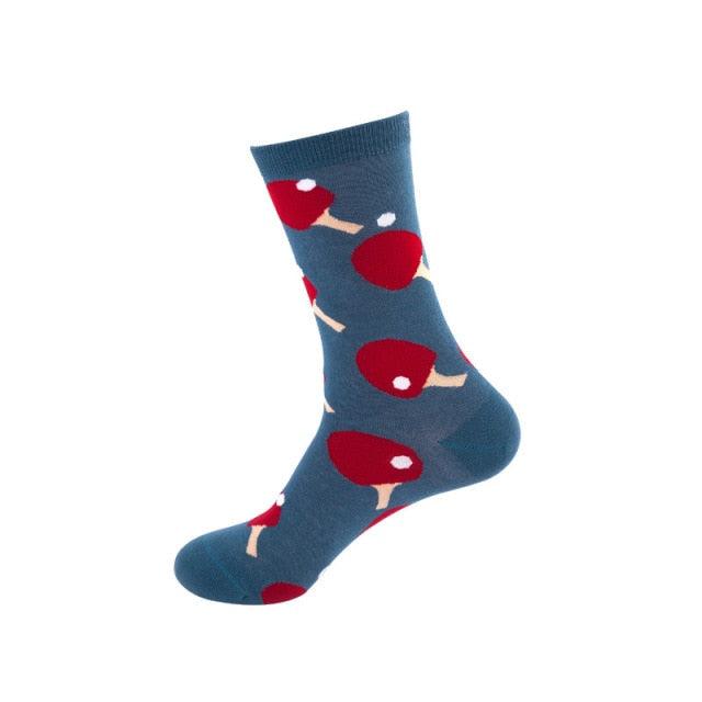Women's Colorful Cotton Socks Fruits Banana Avocado Lemon Egg Cookie Donuts Food Happy Color Socks