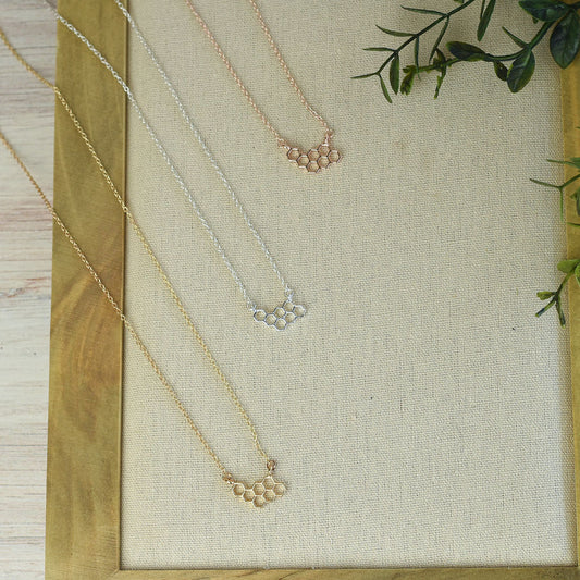 Honeycomb Pendant Necklace
