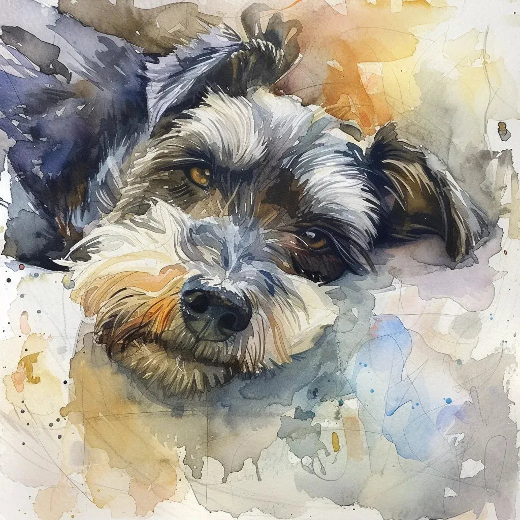 Aquarellmalerei Textur Porträt