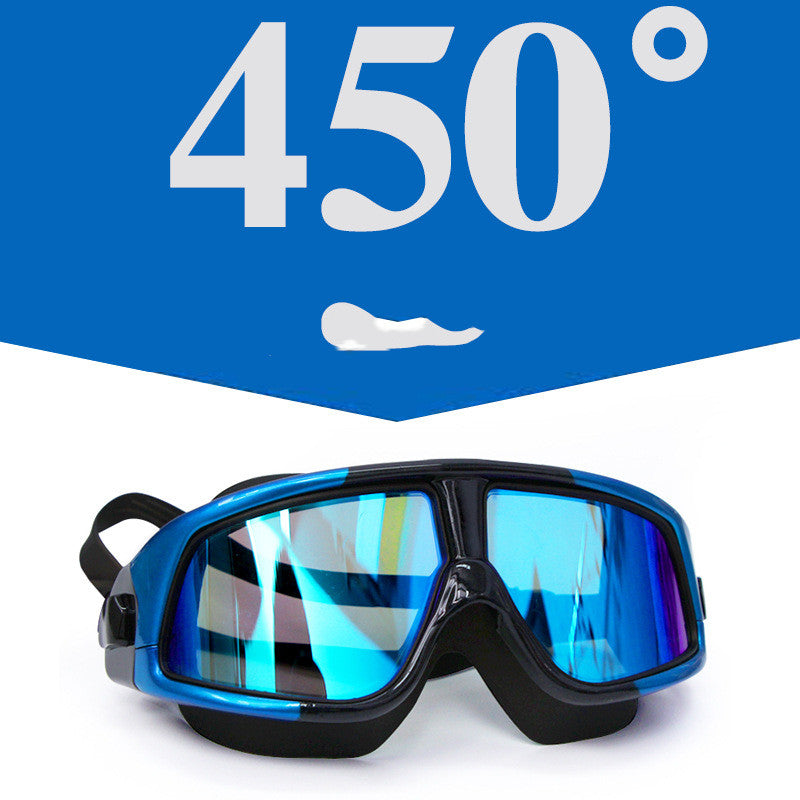 Goggles Electroplating Waterproof Big Frame Transparent Myopia Swimming Diving Goggles For Adults