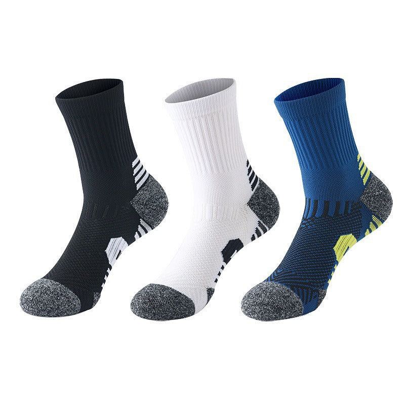 Men's Basketball Socks Mid-calf Length With A Terry-cloth Sole