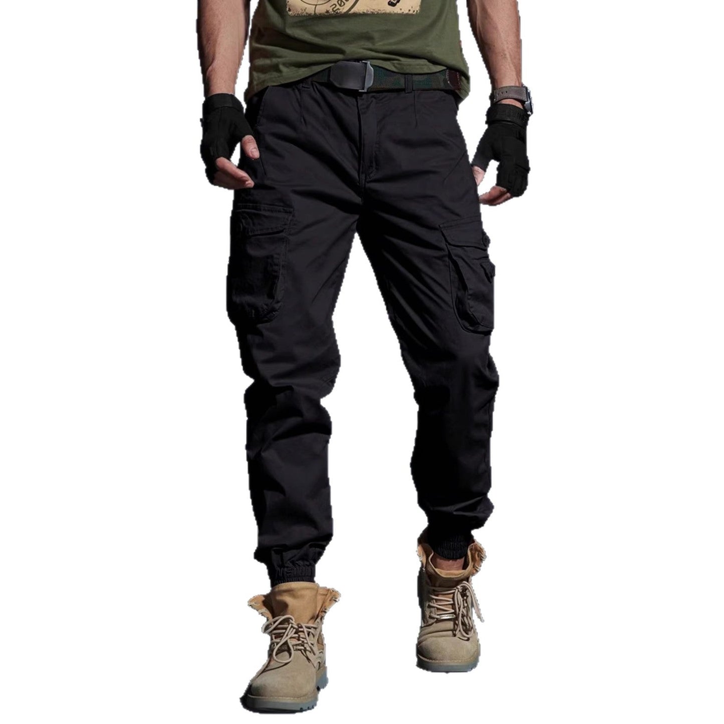 Mens American-style Multi-pocket Outdoor Sports Casual Pants