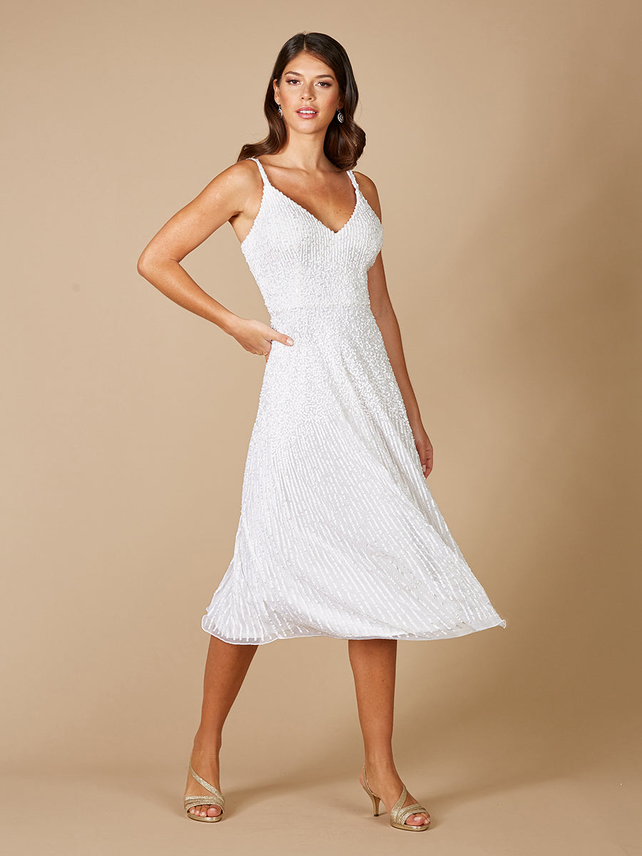 Robe midi Lara Gemma ornée de perles