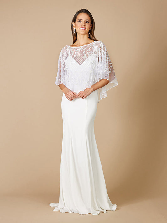 Capelette de mariée Georgina à enfiler avec perles