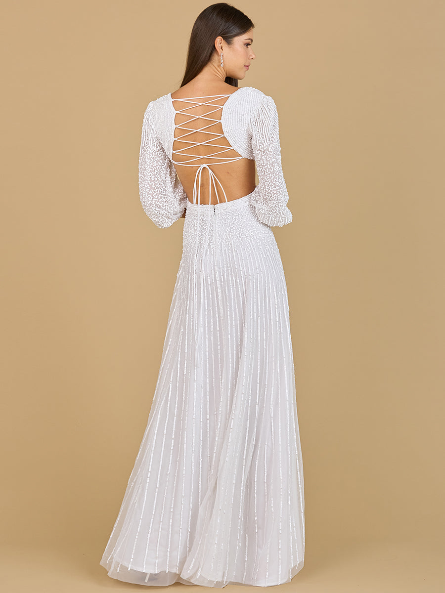 Langärmeliges Brautkleid mit Cut-Outs