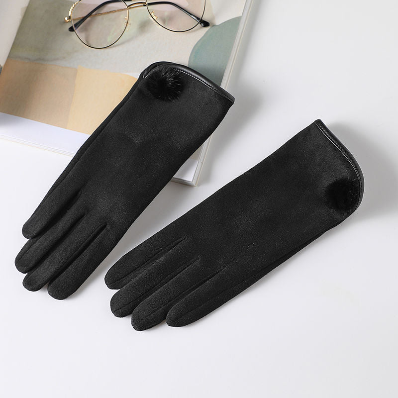 Women's Winter Fashion Korean Style Autumn Winter Fleece Warm Gloves