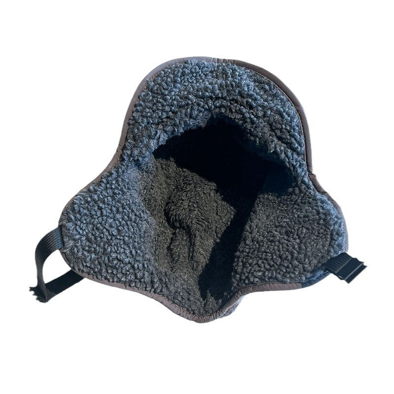 Thickened Fleece-lined Lamb Wool Warm Earflaps Cap