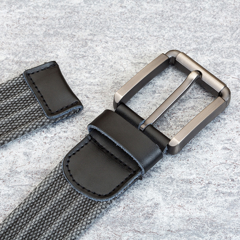 Men's Pin Buckle Polyester Canvas Belt