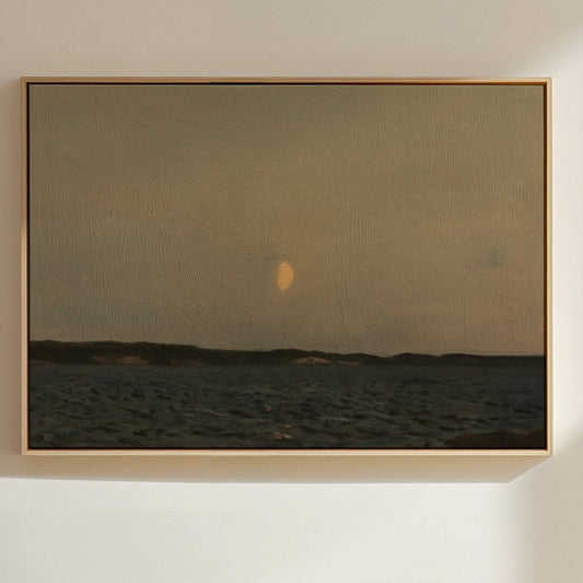 Lever de lune sur les eaux calmes