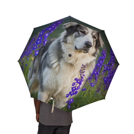 122 cm halbautomatischer Regenschirm – winddichter großer Reise-Regenschirm