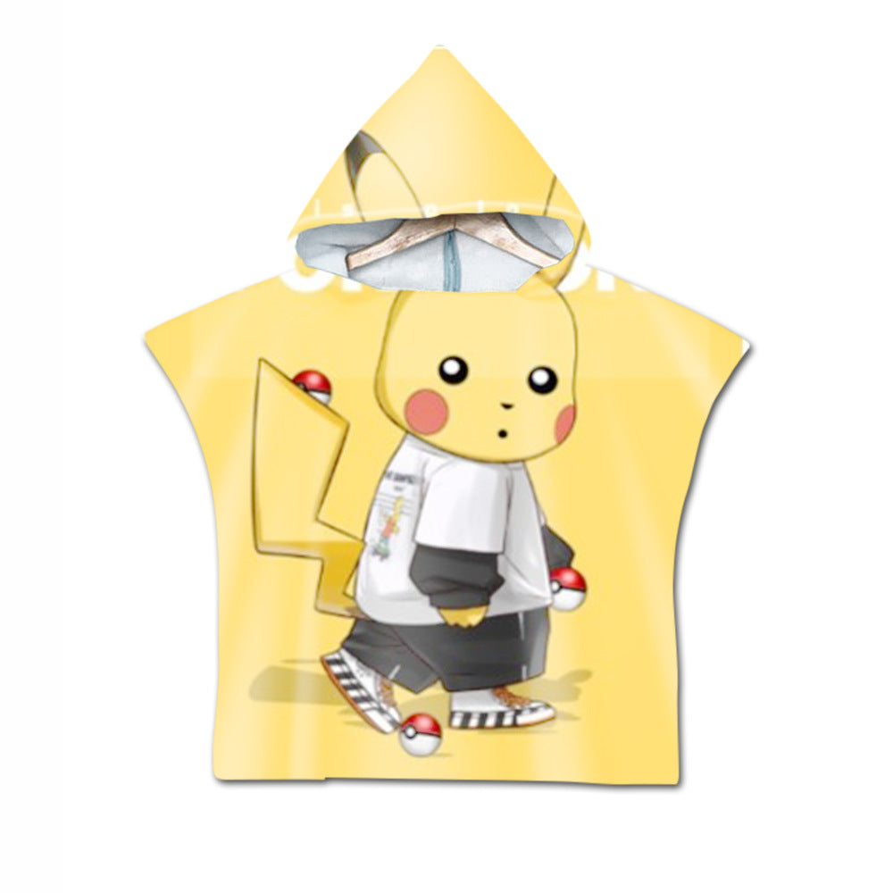 Embroidery 2-Day Delivery Embroidery Animal Digital Print Beach Towel Kids Children Hooded Bath Towel Microfiber
