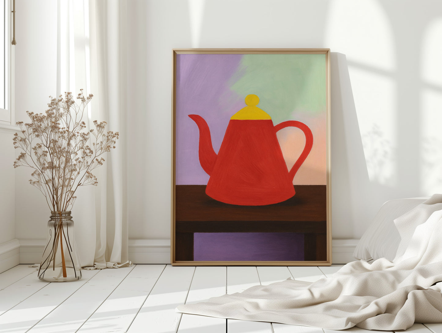 Nature morte à la théière rouge