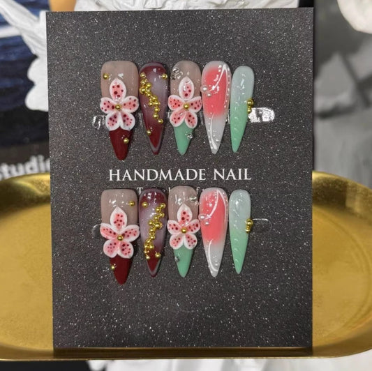 Handmade Press on Nails Boutique Premium Nail Removable Nail Sticker Sweet