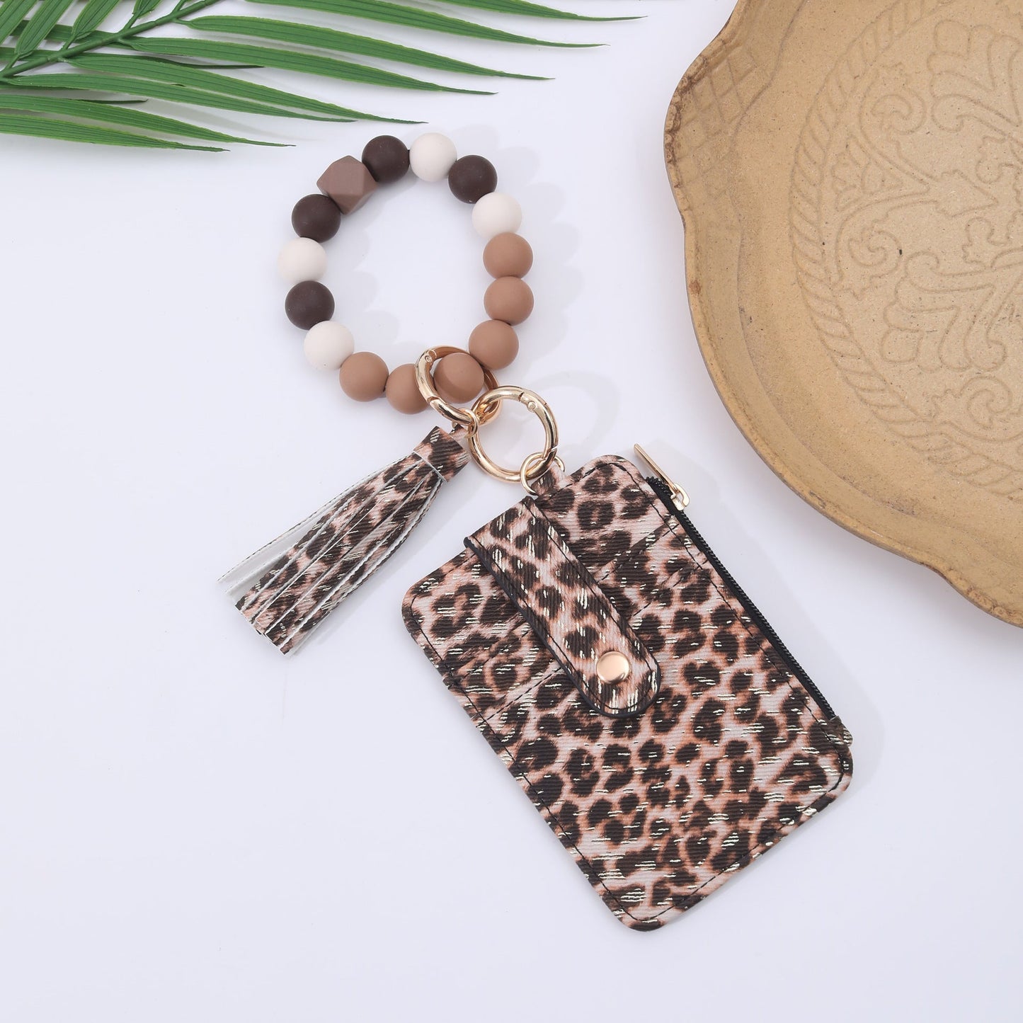 Silicone Bead Bracelet Weaving Pattern Card Holder Coin Purse